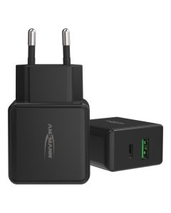 Home Charger HC218PD schwarz / 3 A / 20 W / 2 Port
